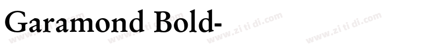 Garamond Bold字体转换